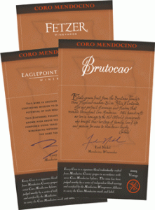 Coro Mendocino Labels