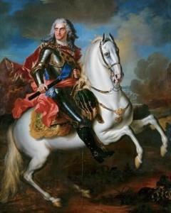 Equestrian portrait of August II the Strong (1670-1733) - Old Masters Gallery
