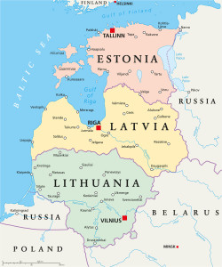 Map of the Baltic States