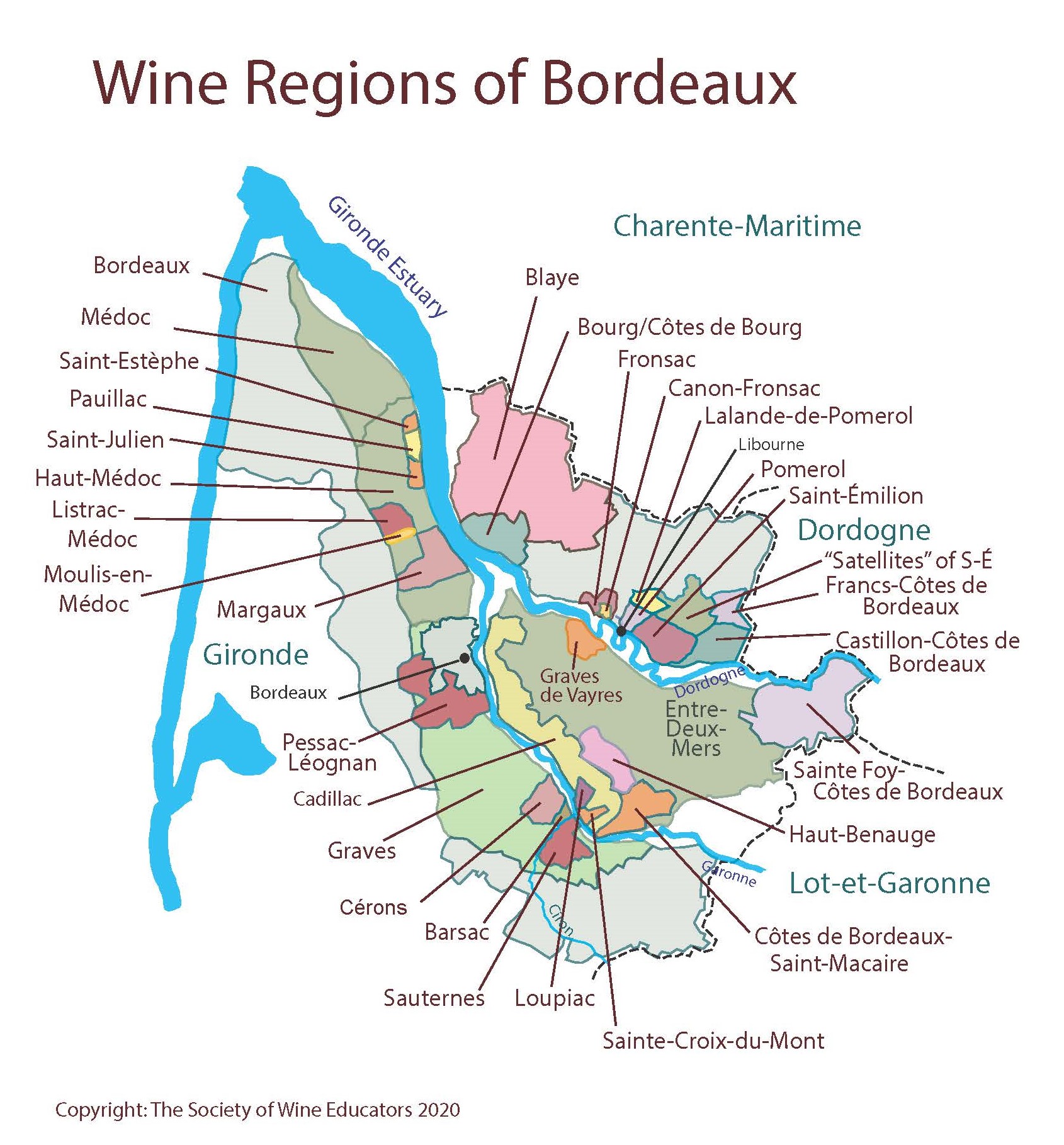 France—Bordeaux: SWE Wine Map 2020 - Wine, Wit, and Wisdom