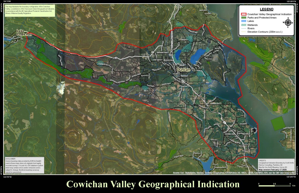Cowichan Valley Map via BC Wine Authority