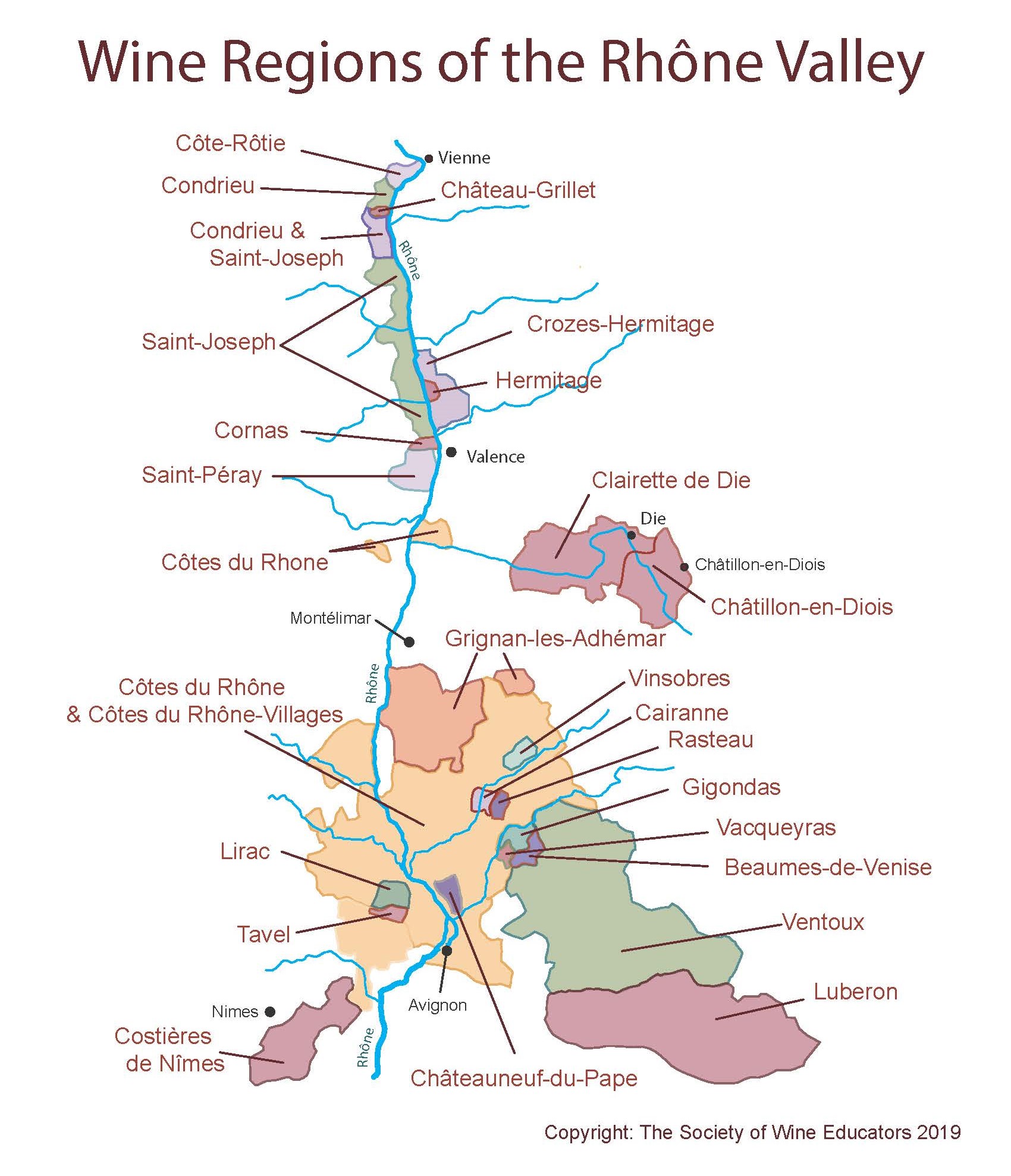 SWE Map 2021 Rh ne Valley Wine Wit And Wisdom