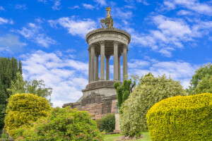 The Burns Monument in his hometown of Alloway, Scotland