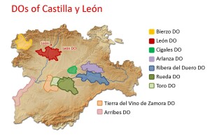 wine Map castilla y leon