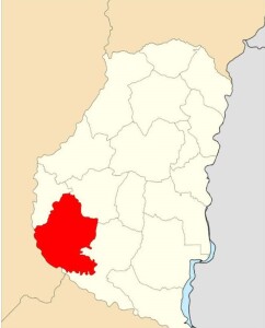 Map of Entre Ríos with the Victoria GI highlighted via the República Argentina