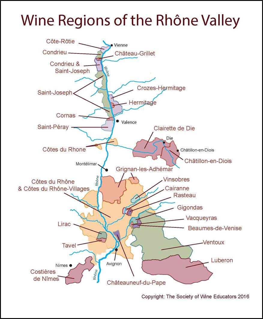 Image result for rhone wine regions
