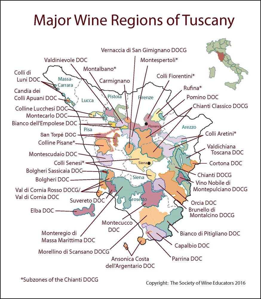 Italy—Tuscany: SWE Map 2018 – Wine, Wit, and Wisdom