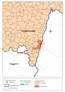 Map of the Pouilly-Loché AOC via the INAO